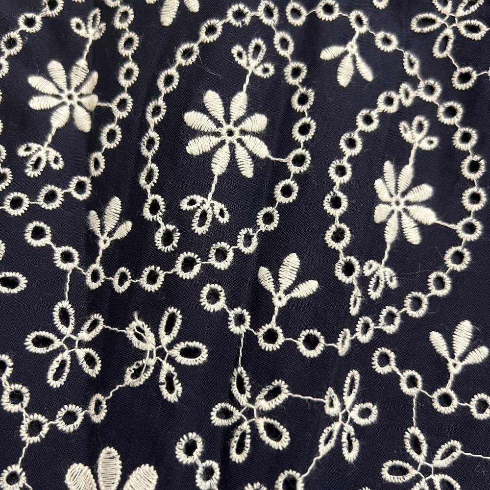 Kate Spade Shore Thing Eyelet Wrap Dress navy & white ruffles 14 NWT - Picture 4 of 11